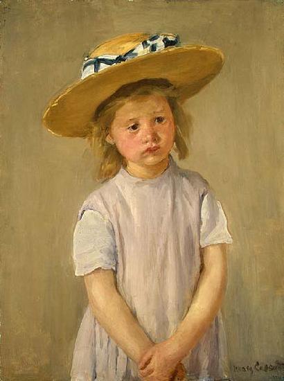 Mary Cassatt Child in a Straw Hat oil painting picture